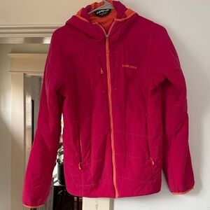 Patagonia pink/orange nano air hooded jacket